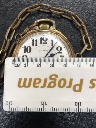 Vintage Illinois Bunn Special 60 Hour 21 Jewel Antique Pocket Watch 10k GF Runs 3