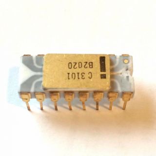 WORLDs 1ST RAM: INTEL C3101 | GREY TRACE OLD GOLD VINTAGE IC MEMORY PRE 4004 NOS 3