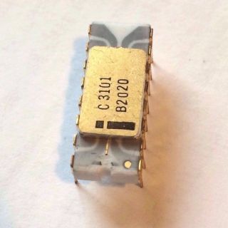 WORLDs 1ST RAM: INTEL C3101 | GREY TRACE OLD GOLD VINTAGE IC MEMORY PRE 4004 NOS 4