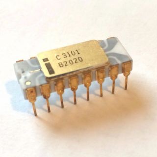 WORLDs 1ST RAM: INTEL C3101 | GREY TRACE OLD GOLD VINTAGE IC MEMORY PRE 4004 NOS 5