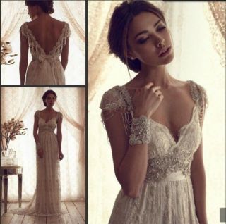 2019 Vintage Lace Wedding Dress White Ivory Bridal Gown Custom 2 - 4 - 6 - 8 - 10 - 12 - 14,