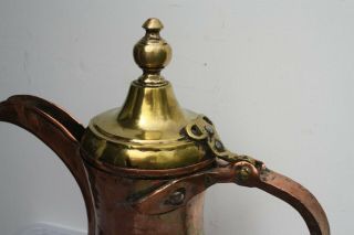35 cm Antique Dallah islamic Coffee Pot copper brass RARE 4