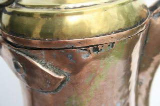 35 cm Antique Dallah islamic Coffee Pot copper brass RARE 6