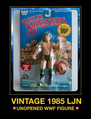 80s Wwf Wrestling Superstars 1985 Cowboy Bob Orton Moc Ljn Wwe Vtg Action Figure