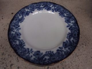 11 Antique Flo Blue Royal Doulton Burslem Pottery Dinner Plates Melrose Willow
