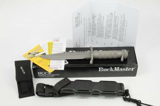 Buck Usa,  Vintage Model 184 Buck Master Fixed Blade Survival Knife & Box,  Nr