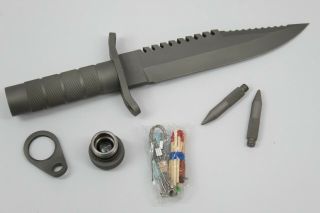 BUCK USA,  VINTAGE MODEL 184 BUCK MASTER FIXED BLADE SURVIVAL KNIFE & BOX,  NR 2
