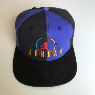 Vintage 1993 Nike Air Jordan Aqua 8 Snapback Hat Cap Rare