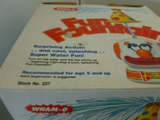 Vintage Wham - O Fun Fountain 1978 Clown Sprinkler Made USA with Box 7