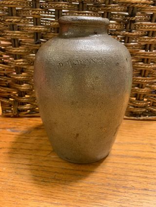 Rare Valley Of Virginia Stoneware Canning Jar / Vase,  Salt - Glazed D.  H.  Henkel