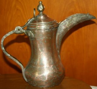 23 Cm Antique Dallah Iraqi Islamic Art Coffee Pot Bedouin 815 Grams