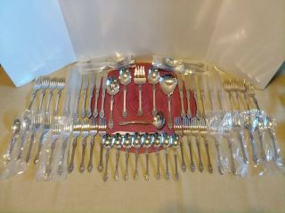 Vintage Oneida Community Spanish Crown Stainless - Service For 12
