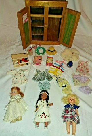 Vintage Vogue Doll,  Clothes,  Accessories & Ginny Closet 1950s Or 1960s