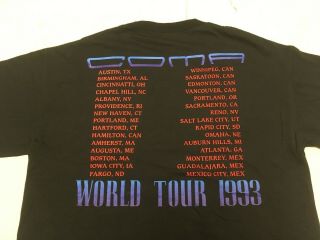 Vintage 1993 Guns N Roses COMA Concert Tour T - shirt GNR Brockum XL EUC 8