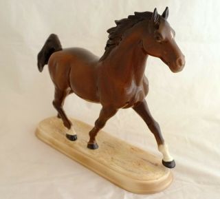 Vintage Beswick Model 2242 Arab Stallion Horse On Base Repaired Tail