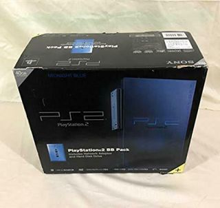 Playstation 2 Midnight Blue Console Japan Ps2 System Rare Collectors Item