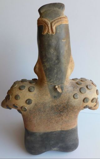 Vintage Aztec Tribal Fertility God Goddess Clay Sculpture Figurine Large 14 
