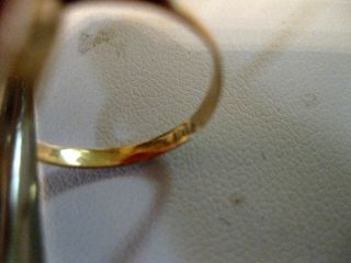 VINTAGE 18K YELLOW GOLD RING with FINE NATURAL CORAL 5