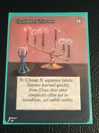 Mtg Magic The Gathering Antiquities Candelabra Of Tawnos Altered/heavy Play