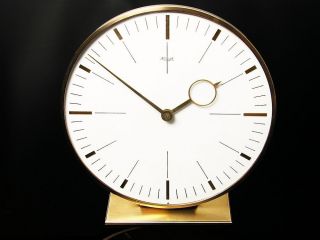 Rare Art Deco Bauhaus Brass Desk Clock Kienzle Design Heinrich Moeller Germany