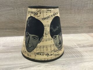The Beatles Black And White Lamp Shade Uk 1963 Very Rare