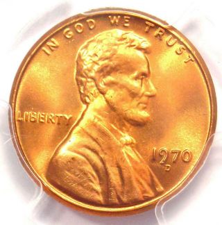 1970 - D Lincoln Memorial Cent 1c Penny - Pcgs Ms67 Rd - Rare In Ms67 - $675 Value