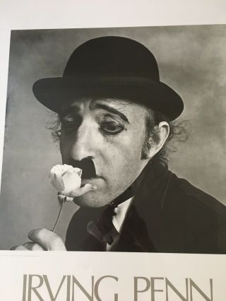 RARE - IRVING PENN - Woody Allen Charlie Chaplin Vintage Exhibit Poster - Framed 1972 4