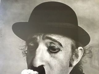 RARE - IRVING PENN - Woody Allen Charlie Chaplin Vintage Exhibit Poster - Framed 1972 8