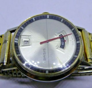 Gent ' s Vintage BASIS Hand Winding Mechanical Wristwatch 3