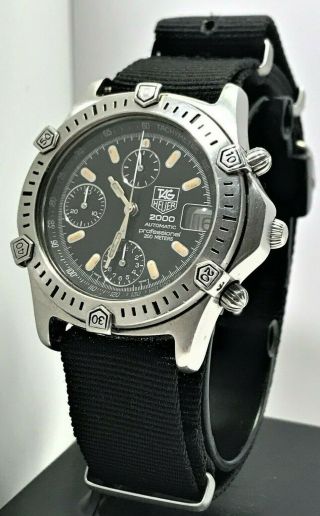 VINTAGE EARLY 1990 ' S TAG HEUER 2000 169.  306 AUTOMATIC CHRONO USA SELLER 2