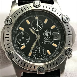 VINTAGE EARLY 1990 ' S TAG HEUER 2000 169.  306 AUTOMATIC CHRONO USA SELLER 5