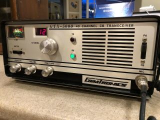 Vintage Gemtronics GTX - 5000 40 Channel CB Radio Transceiver,  Mic 2
