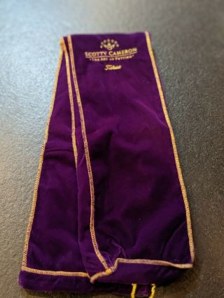 Scotty Cameron Vintage Putter Bag Crown Royal Style Purple/gold Accents Nib