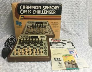 Vintage 1982 Champion Sensory Chess Challenger Computer Fidelity Game