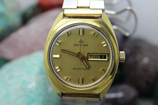 Vintage Baylor Automatic Gold Tone Day/date Men 
