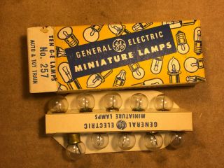 10 Nos Vintage No 257 Miniature Ge Light Bulbs Flashing Fr 63 64 65 66 Corvette