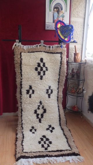 Authentic Moroccan Handmade Azilal Tribal Rug/vintage Wool Berber 6 