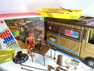 Vintage 1972 Mattel Big Jim Sports Camper No.  4384 W/big Josh Figure
