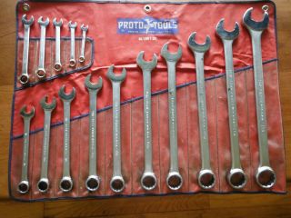 Vintage Proto Tools Flying Lady 1200f Wrench Set 1 - 1/4 " - 5/16 "