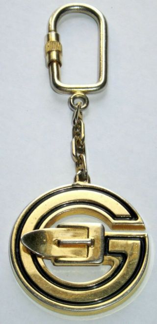 Large Vintage Gucci - Italy Gold Tone Key Ring