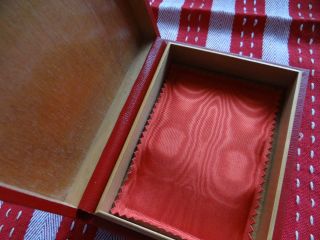 NOS RARE VINTAGE OMEGA RED WOODEN WATCH BOX 1950s SEAMASTER/CONSTELLATION 6
