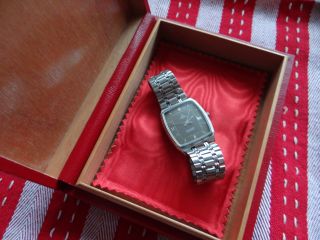 NOS RARE VINTAGE OMEGA RED WOODEN WATCH BOX 1950s SEAMASTER/CONSTELLATION 7