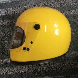 Vintage 70s 1975 BELL STAR 120 Toptex Full Face Motorcycle Helmet with shield sm 4
