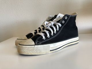 Vintage Converse High Tops Men 10 Chuck Taylor All Star Black Made In Usa