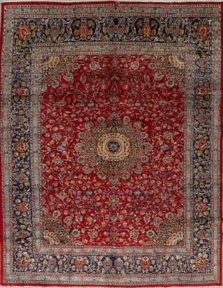 VINTAGE Traditional Floral Kashmar RED Area Rug 10 ' x13 ' Hand - made Oriental WOOL 2