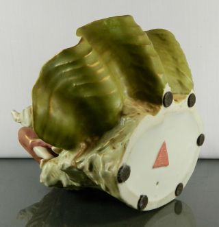 Antique Royal Dux Porcelain Bowl Centerpiece Lady on a Shell Czech Republic 9