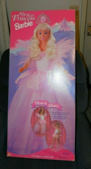 1995 My Size Princess Barbie 3 