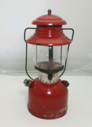 Vintage 1962 Coleman Red 200a 62 Single Mantle Lantern