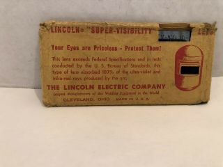 Vintage Lincoln Supervisibility Welding Lens No.  10 - H