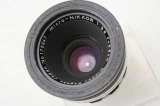 Nikon 5.  5cm f3.  5 Micro - Nikkor PreSet v.  1 55mm 1:1 Lens 55/3.  5 MACRO F lens,  RARE 10